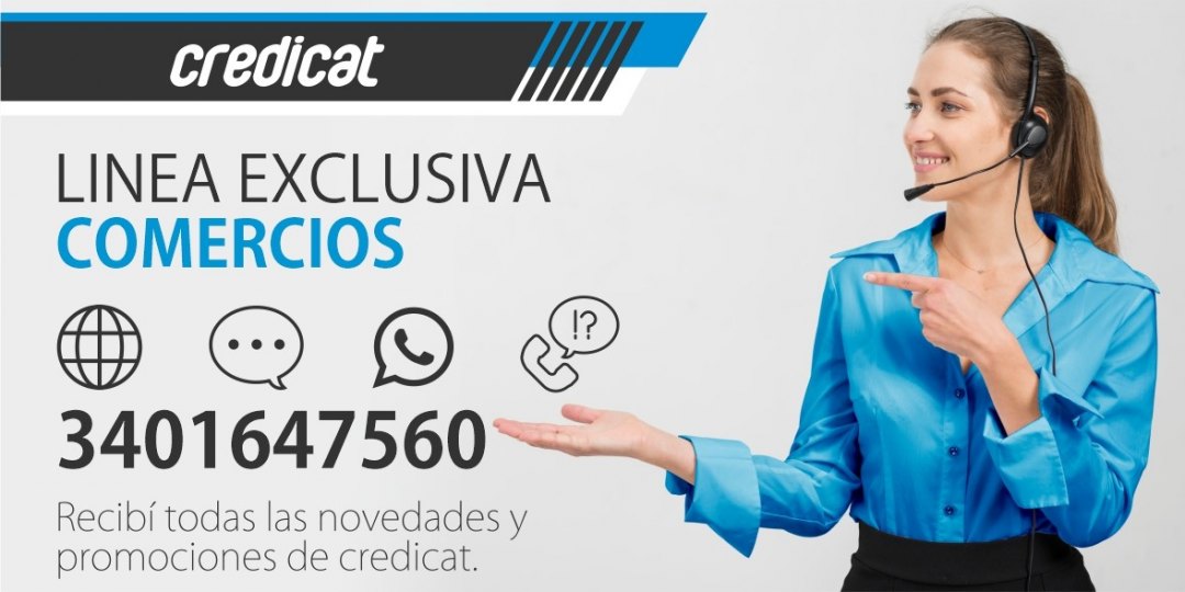 Credicat pone a disposición de comercios un número de whatsapp